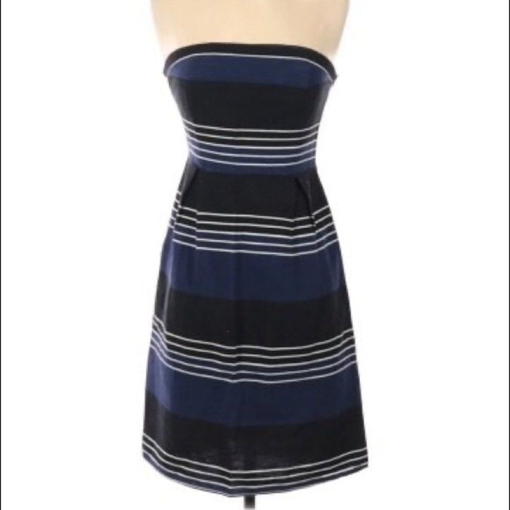 Old Navy Strapless Striped Linen Dress Size 2